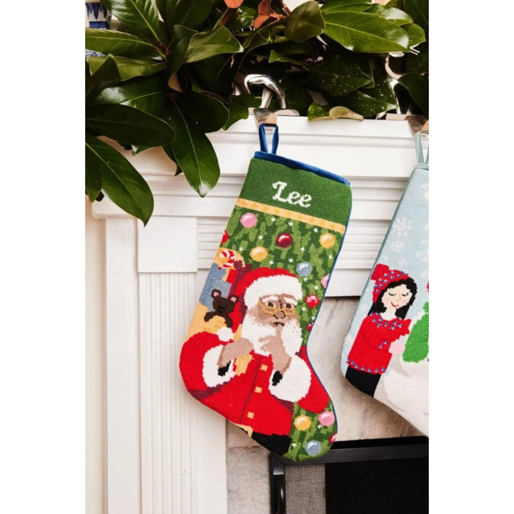 PREORDER FOR 2026: St. Nick Multicultural Full Size Needlepoint Christmas Stocking