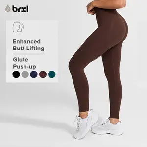 BRXL  BrxlGrit【Discount for live】Scrunch Hip Lifting Tummy Control High Waist Workout Leggings for Women Seamless Compression Gym Yoga Pants 4 Way Stretch Squat Proof Non See Through Moisture Wicking for Training Running-brxl-1