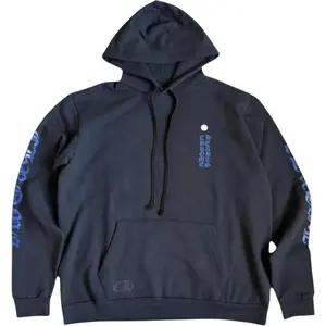 Chrome Hearts Vertical Logo Hoodie Black/Blue