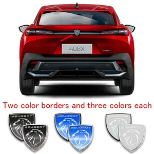 Peugeot Car Front & Rear Engine Hood Emblem Replacement, 3D Car Logo Sticker, Exterior Modification Decal for Hood and Trunk