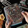 40 Sheets Halloween Theme Sticker Album, Spooky Decorative Adhesive Paper Set, Perfect for Party Favors & DIY Crafts, Scrapbook Stickers