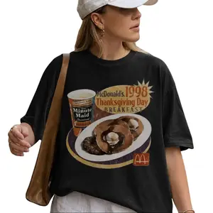 [SALE UP TO 30%] 1998 Thanksgiving morning Promo T-Shirt, Vintage Graphic Shirt, Retro Y2K Outfits, 100% US Cotton, Design & Printed In The USA