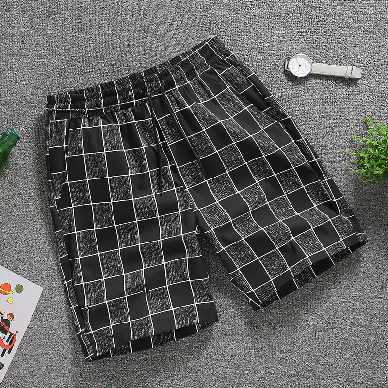 K12 black checkered five quarter pants