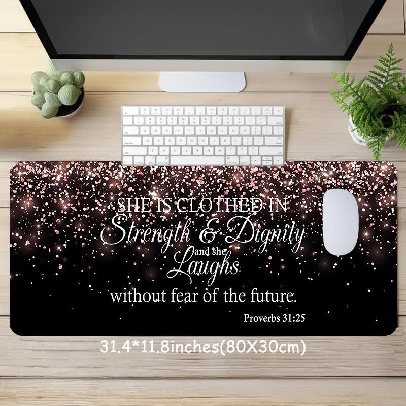 Glitter Pattern Mouse Pad, Rectangle Gaming Mouse Pad, Non-Slip Mousepad, Office Desk Keyboard Mouse Mat for Home Office Game Room Desk, Premium Multipurpose Mousepad