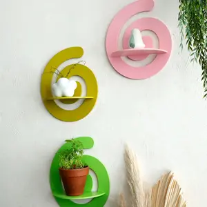 Wooden Wall Mounted Shelf, 1 Count Colorful Floating Wall Shelf, Decorative Hanging Wall Mounted Shelf for Home Decor, Minimalist Storage Display, Wall Mounted Organizer