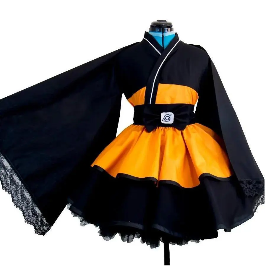 Women's Naruto Shippuden Uzumaki Swirls Sex Reversion Fashion Kimono - Japanese-Style Lolita Cosplay Costumes, Clothing Merch for Kids Festive & Party Supplies (Home Supplies Category)