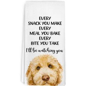 Funny Goldendoodle Golden Doodle  Decorative Kitchen Towels Gifts for Women, Goldendoodle   Haves Hand  Towels Ornaments for Kitchen Decor, Every Meal You Bake Dish Towel, 16x24In