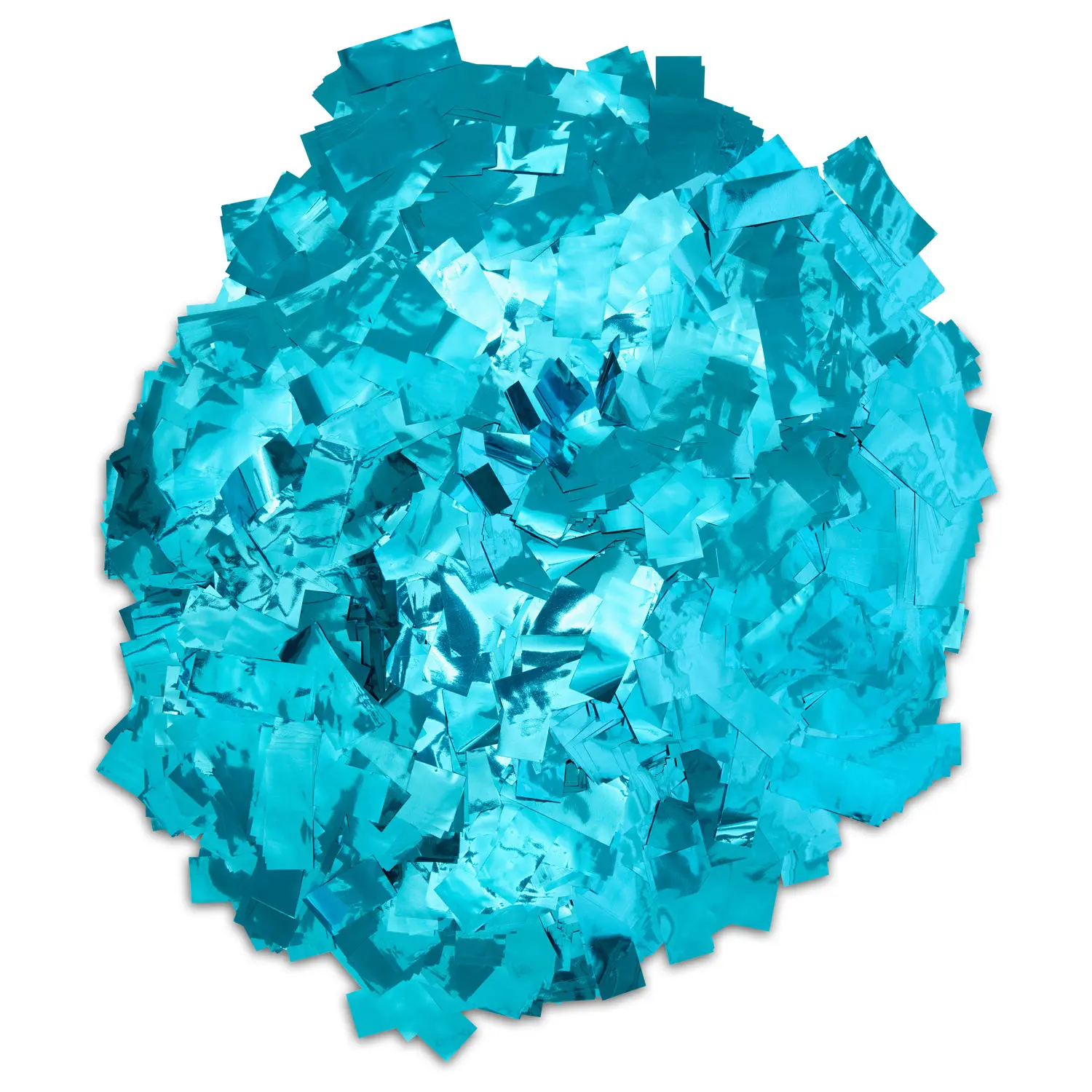 Premium Light Blue Metallic Mylar PVC Rectangular Confetti - 1lb Loose Pack, 1.96x0.8 Inch, Slow Fall for Cannon Sprays, Weddings, Birthday, Business Festive Party Supplies