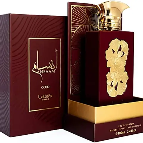 Lattafa Ansaam Gold Eau De Parfum Spray for Unisex, 3.4 Ounce