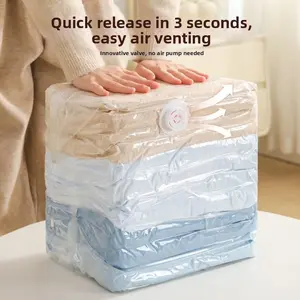 Vacuum Compression Bag for Clothes and Blankets, No Pump Required, Space-Saving Storage Solution, Ideal for Down Jackets and Luggage Organization
