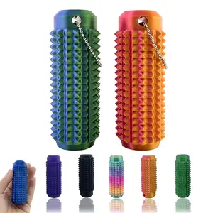 Little Ouchies Grippie Portable Vibrant Colors Stim Tool with Firm Plastic Spikes for Anxiety & Stress Relief Clip to Keys for On-the-Go Comfort Pain Stimulation lmpulse Management keychain Keychain Decor Relaxation Stick keychain car keys
