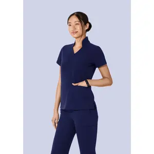 Multi Wear Collar Top Navy