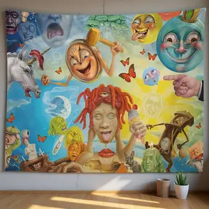 Polyester Tapestry with Suede Cover - Fun Chart Wall Decor - Personalized Room Decor with Soft Interior Walls for Bedrooms