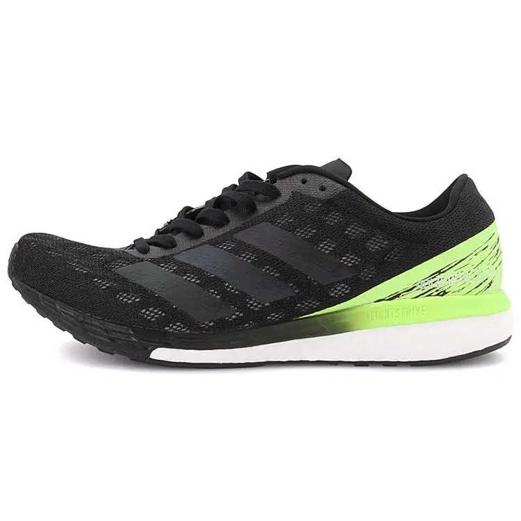 Adidas Adizero Boston 9 Black Signal Green' Comfort Low Top Running Shoes Men's EG4657