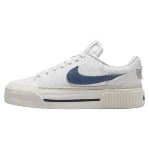 Nike Women's Court Legacy Lift Sneakers, White/Diffused Blue-Light Orewood Brown-Sail, 11