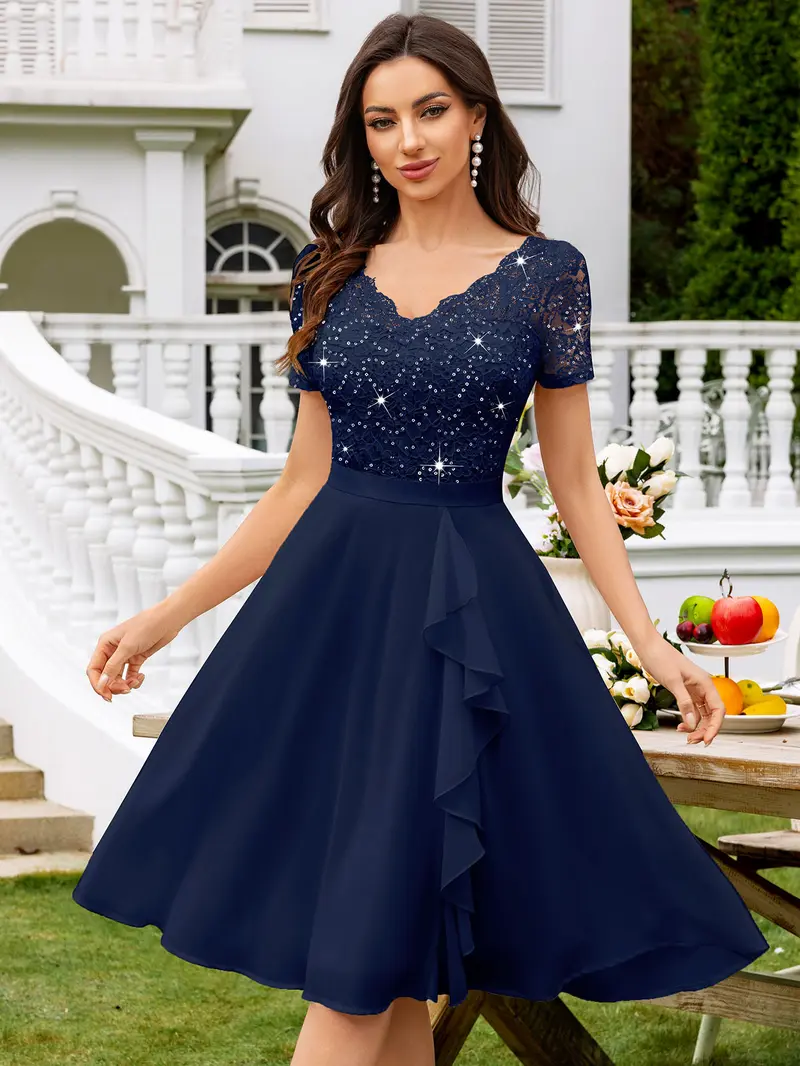 Miusol 55814A Chic Sequin Lace Spaghetti-Strap Ruffle Tight-Split Satin Formal Maxi Dress, Elegant Women's Clothes, Formal Wear, Prom Dresses for Evening Events, Lady - TikTok Shop Miusol 55814A Chic Sequin Lace Spaghetti-Strap Ruffle Tight-Split Satin Formal Maxi Dress, Elegant Women's Clothes, Formal Wear, Prom Dresses for Evening Events, Lady - TikTok Shop
