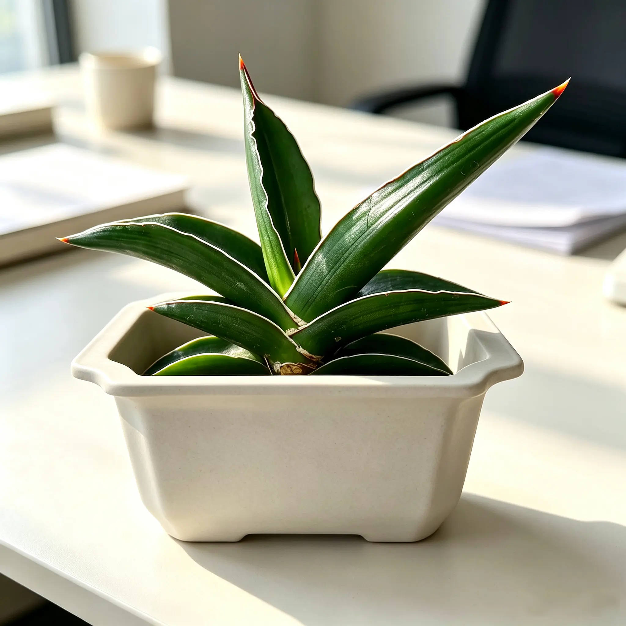 Bare-Root Compact Sansevieria, Short-Leaf Rosette Ornamental Indoor Foliage Plant for Home & Garden Decor