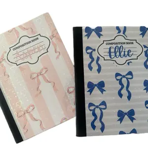 Personalized Composition Notebook with Bows Personalized Composition Notebook with Bows