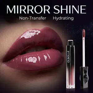OLIBOLLA Glow Lip Tint 5ml – Sheer to Buildable Color & Glassy Shine, Hydrating Lip Gloss with 30% Moisture for Long-Lasting TikTok-Ready Look Holographic Shimmer Lipgloss