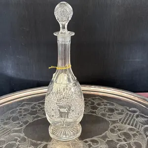 Large Old English Cut Crystal Decanter