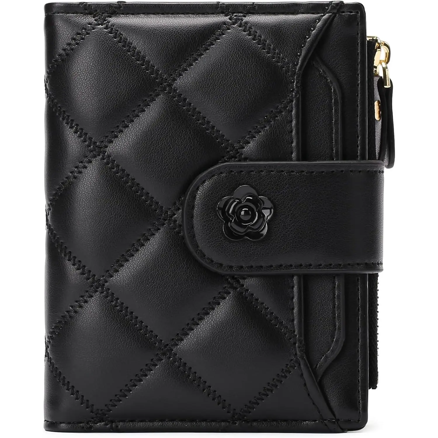 Small Wallets for Women Leather Bifold Wallet Women RFID Blocking Purse Credit Card Holder with 15 Card Slots and ID Window  Pocket