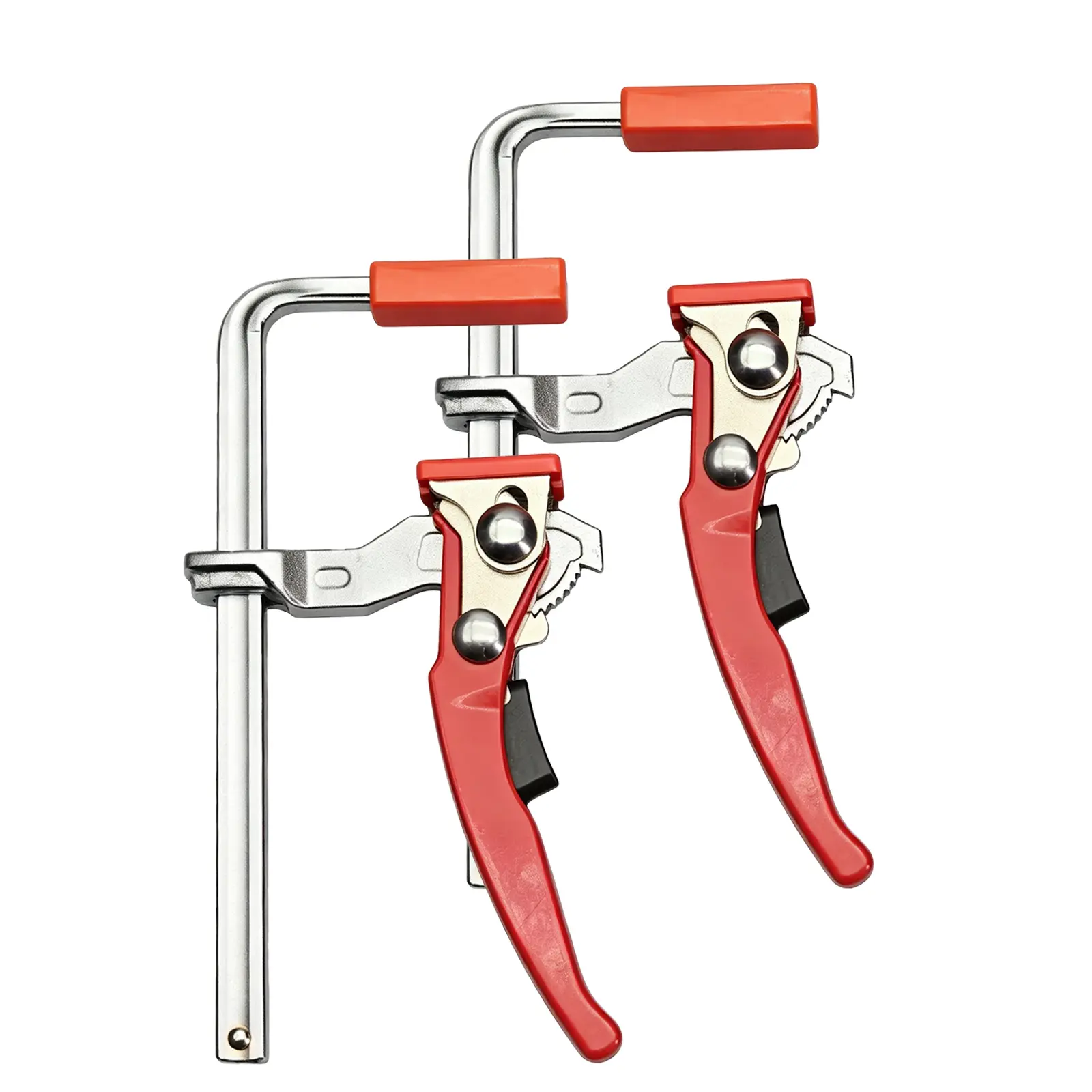 Demweison 2-Pack Upgraded Ratcheting Woodworking T-Track Clamps, Quick-Release Heavy Duty Secure Clamps with 400lbs Max Load for MFT, Guide Rail, Heavy Duty Clamp, Secure Clamp