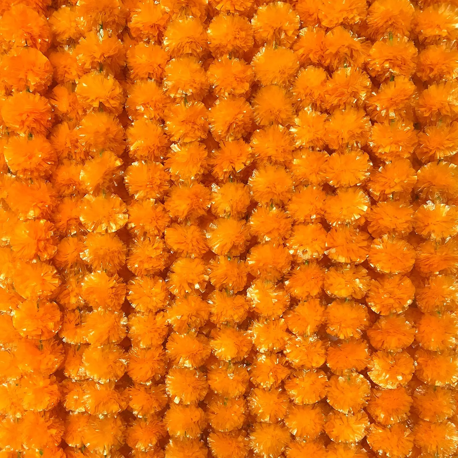 4 Long Marigold Garland For Decoration  5 Feet Artificial Orange Flowers Pooja Diwali Home Wedding Mantle Decor