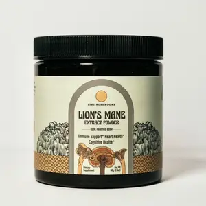 Sisu Mushrooms Organic 100% Lion’s Mane Mushroom Fruiting Body Supplement Powder