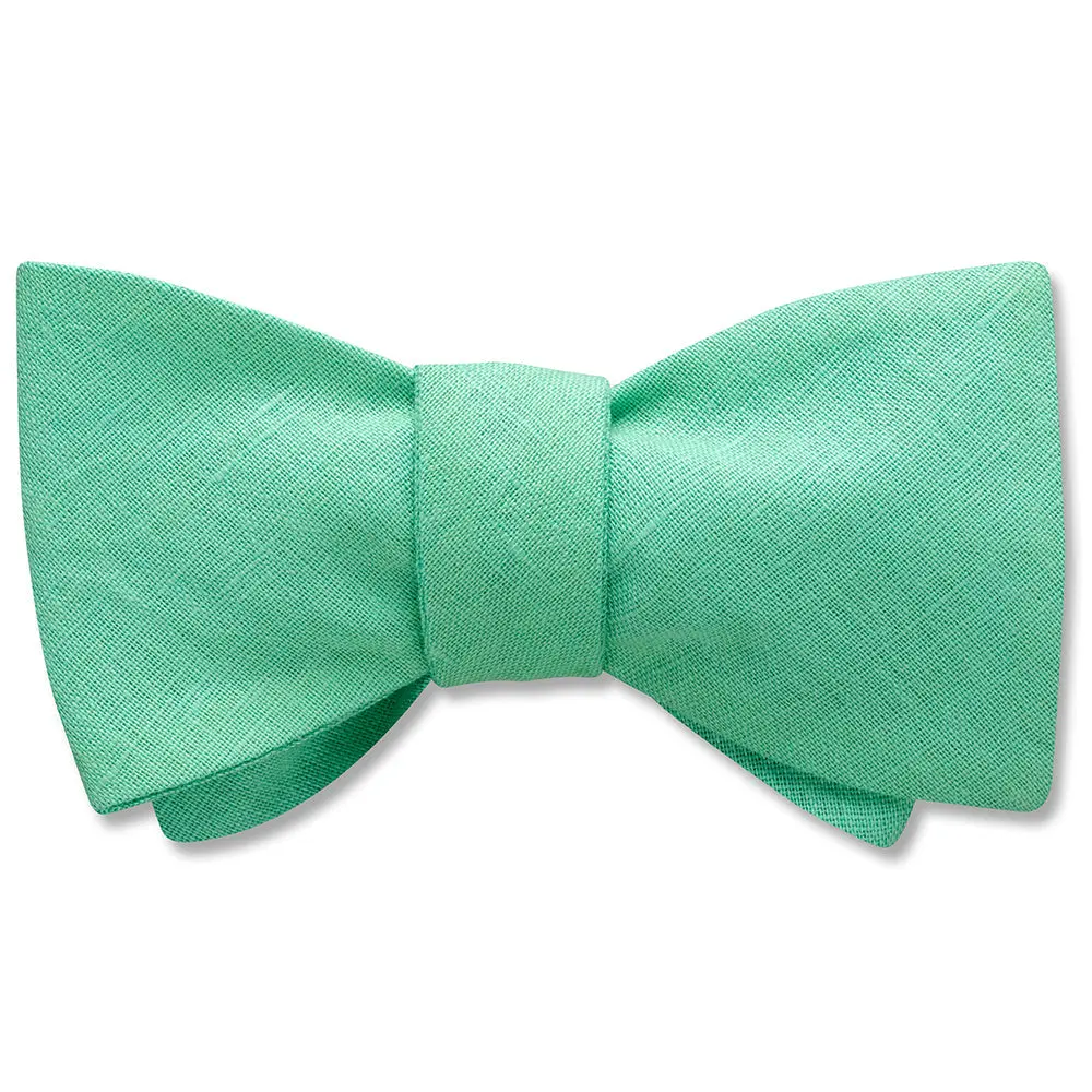 Solid Linen Mint - bow ties