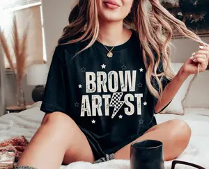 Retro Brow Artist Shirt, Brow Tech Gifts, Eyebrow Artist Tshirt, Brow Tech Tee, Esthetician Graduation Gifts, Waxing & Microblading Tee
