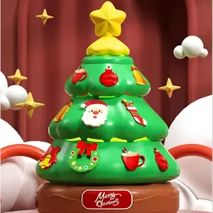 Rechargeable Christmas Tree Bubble Machine, Rotating Light Music Box, Unisex Party Toy for Kids Aged 4-8, Perfect Gift for Birthdays & Festivals