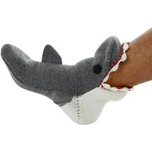 Crazy Funny Socks For Women Men Novelty Knit Graphic Winter Warm Feet Socks Cute Christmas Birthday Party Gifts High Quality Knitted Crocodile Socks