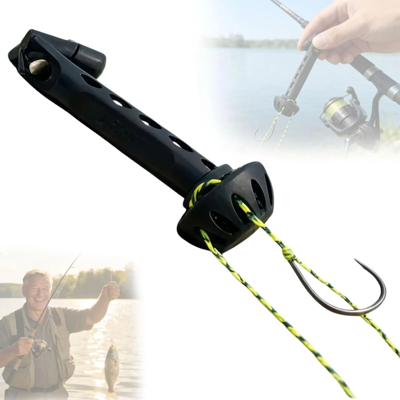 Magnetic Fly Tying Tool and Holder, Knot Assist for Threading Hooks, Fishing Accessory for Small Flies & Tippet, Easy Rigging on Water, Fishing Tools