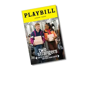 Two Strangers (Carry a Cake Across New York) Playbill Sticker