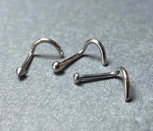 1pc Implant Grade Titanium Nose Ring Screw - 18g or 20g, dome ,ball or spike
