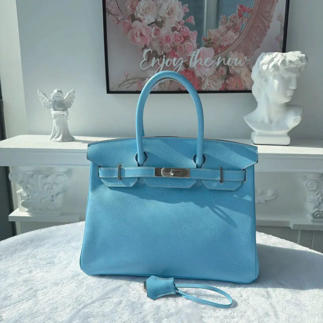 Pre-owned HERMÈS Epsom Tote Bags BJ11011050758 Birkin 30 Blue(7J) [O]