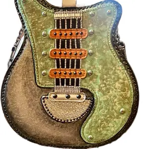 Medium size guitar handbag, light  color with zipper