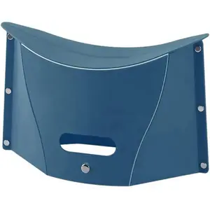 Hardware tools Wind Tour Portable Folding Stool Outdoor Camping Plastic Chair Ultra-Thin Paper Short Stool Used As Shopping Basket (Blue)