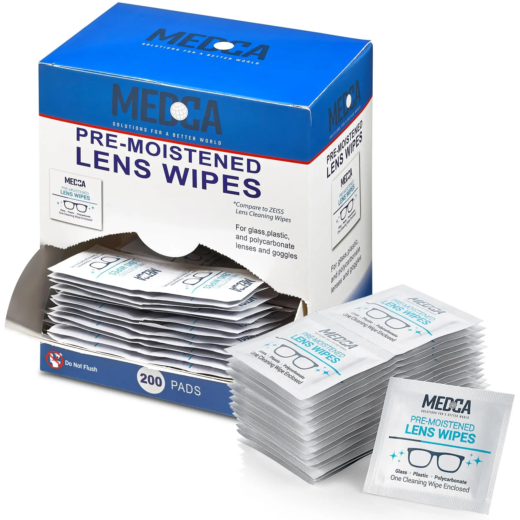 Lens Cleaning Wipes – Individually Wrapped Screen & Lens Wipe Cloths for Glasses, Phones, Tablets & Cameras Crystal Electronic