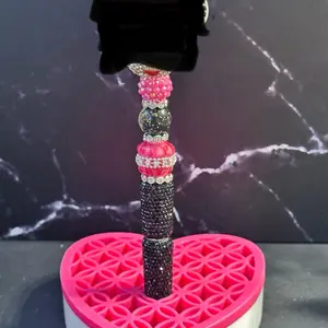 Rhinestone Pen with Mouse Design and Pink Bow for Stylish Writing