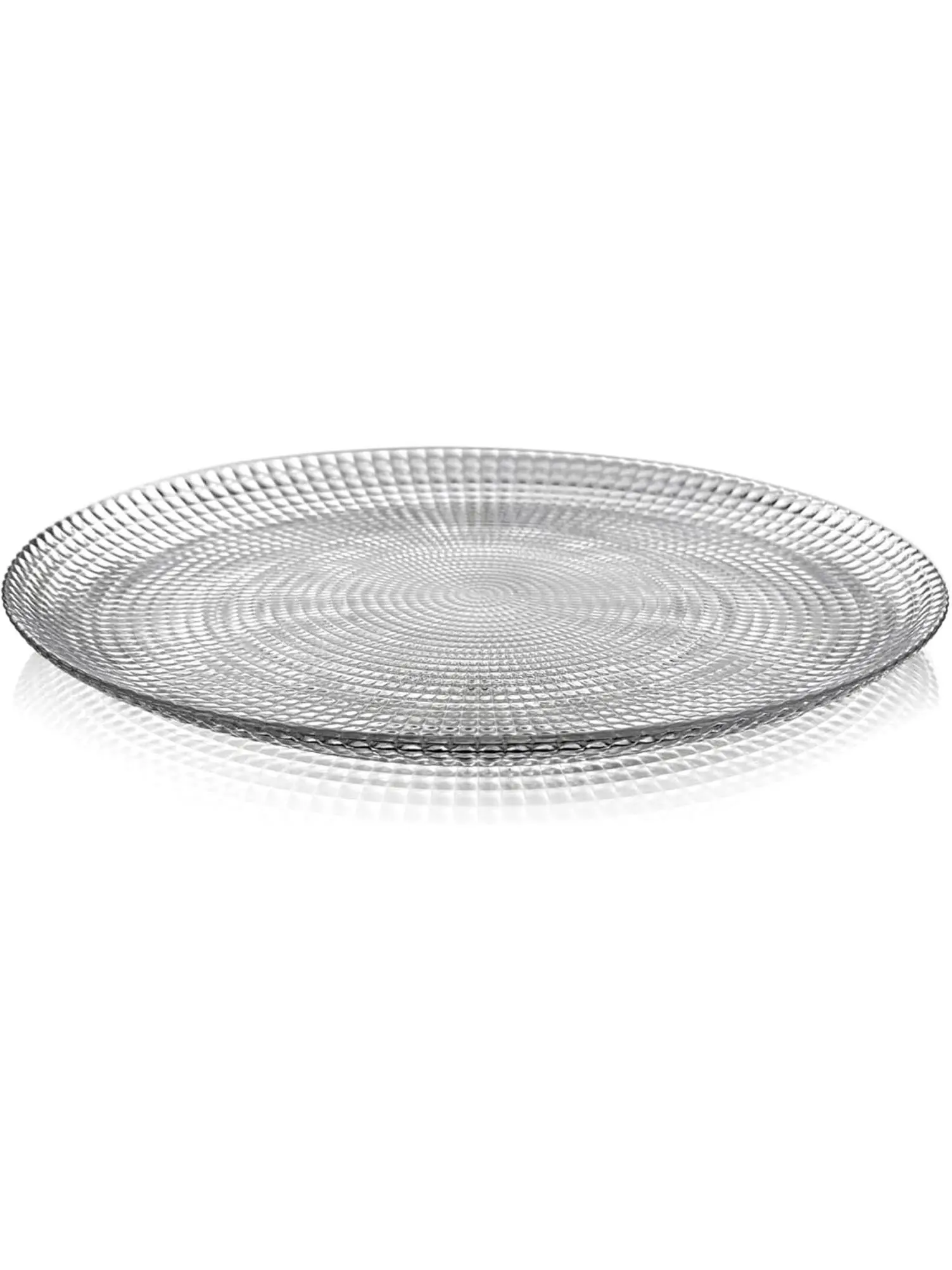 RAMART Studio Glass R1623-0 Helios Glass Dinner Plate, Clear - Set of 6