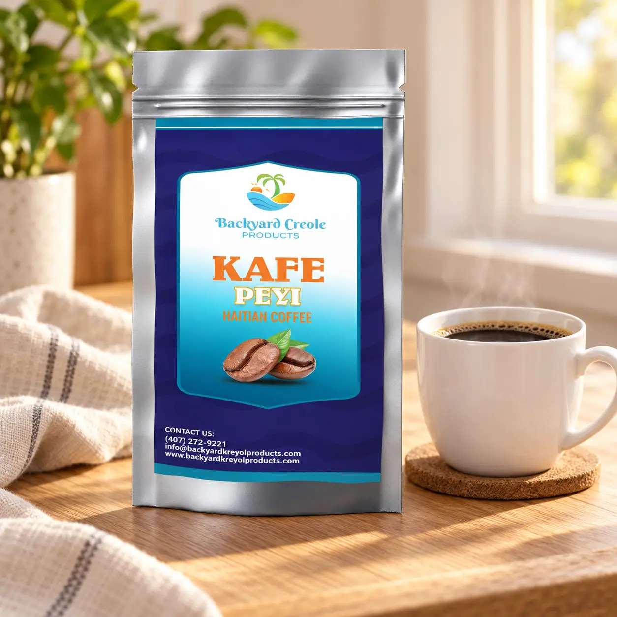 Backyard Creole Products Kafe Peyi Haitian Coffee - Rich & Bold Flavor for Your Morning Brew