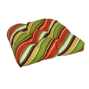 19-inch U-Shaped Spun Polyester Outdoor Tufted Dining Chair Cushion