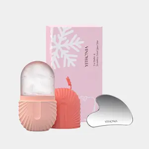 Facial Skincare Ice Roller & Stainless Steel Gua Sha Tool Set, 1 Set Face Care Tool with Exquisite Gift Box, Comfort Face Skincare Tools, Face Lifting Device