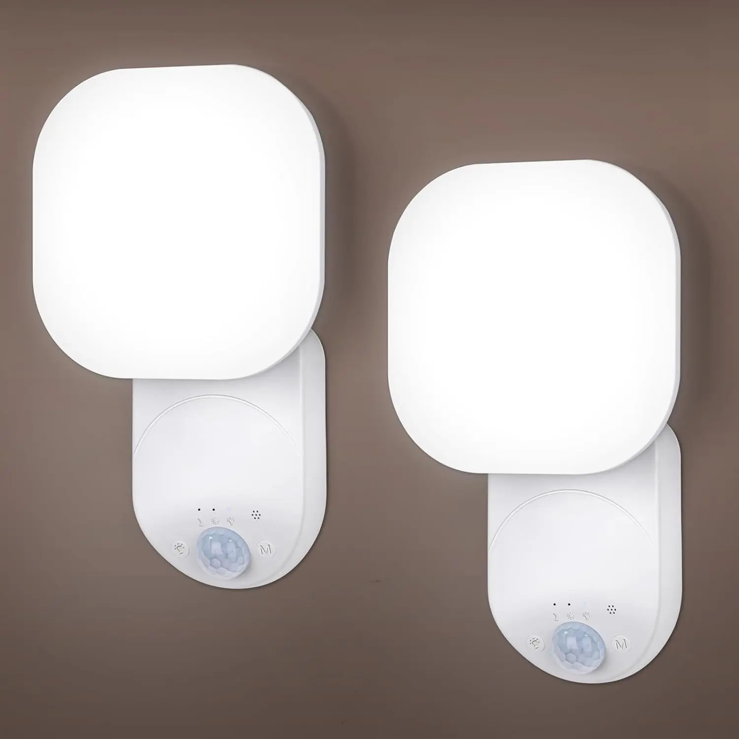 MATULSA Smart Rechargeable Plastic Wireless LED Wall Sconce - Batteries, Cells, Strong Magnetic Hold, Magnetic Install, 3 Color Modes, Remote Control, Motion Sensor, Adjustable Angle for Closet, Bedroom