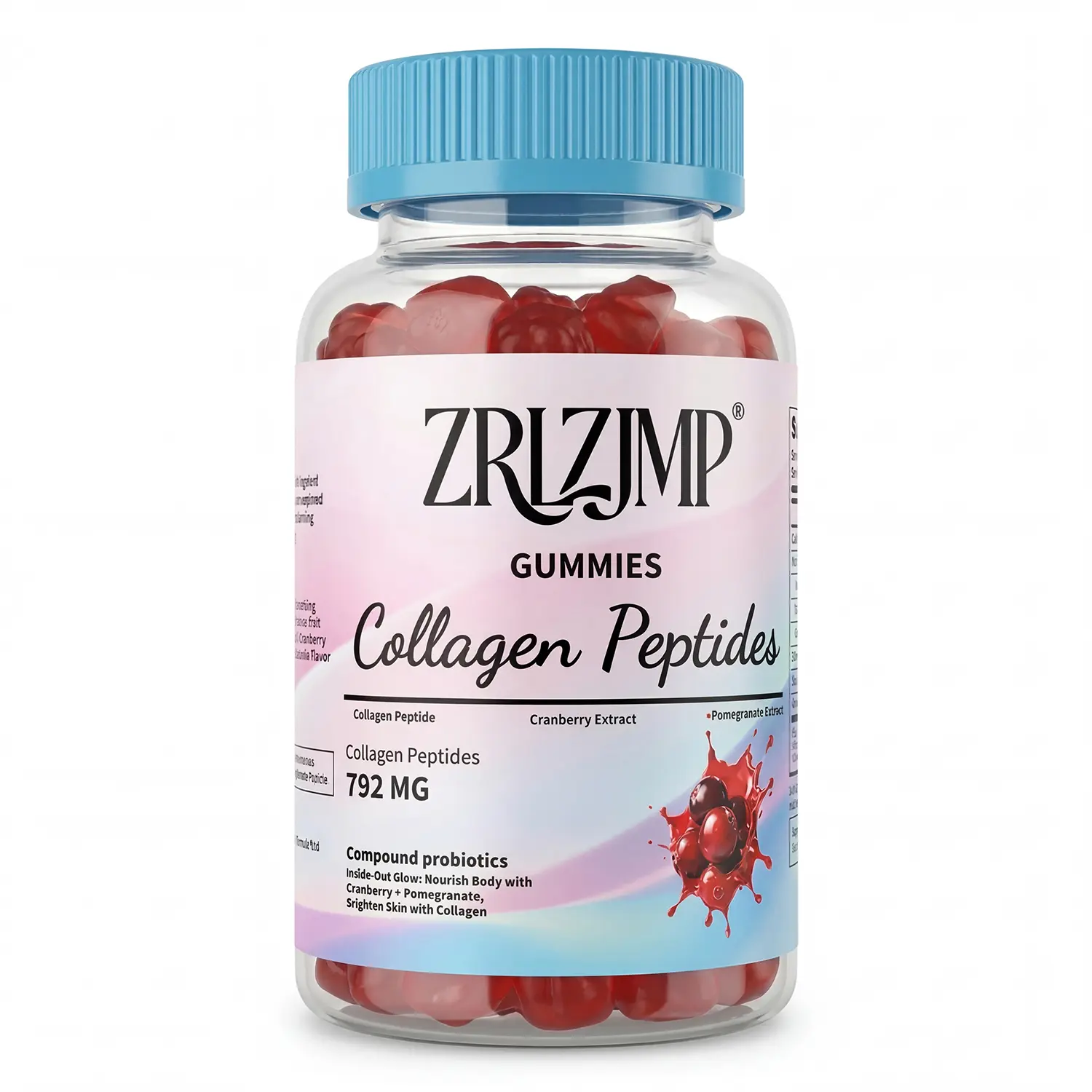 ZRLZJMP  Glow Routine Gummies for Women – Collagen & Probiotics for Skin Glow, Gut Health & Feminine Balance, Tasty Chewable Skin Support Gummies