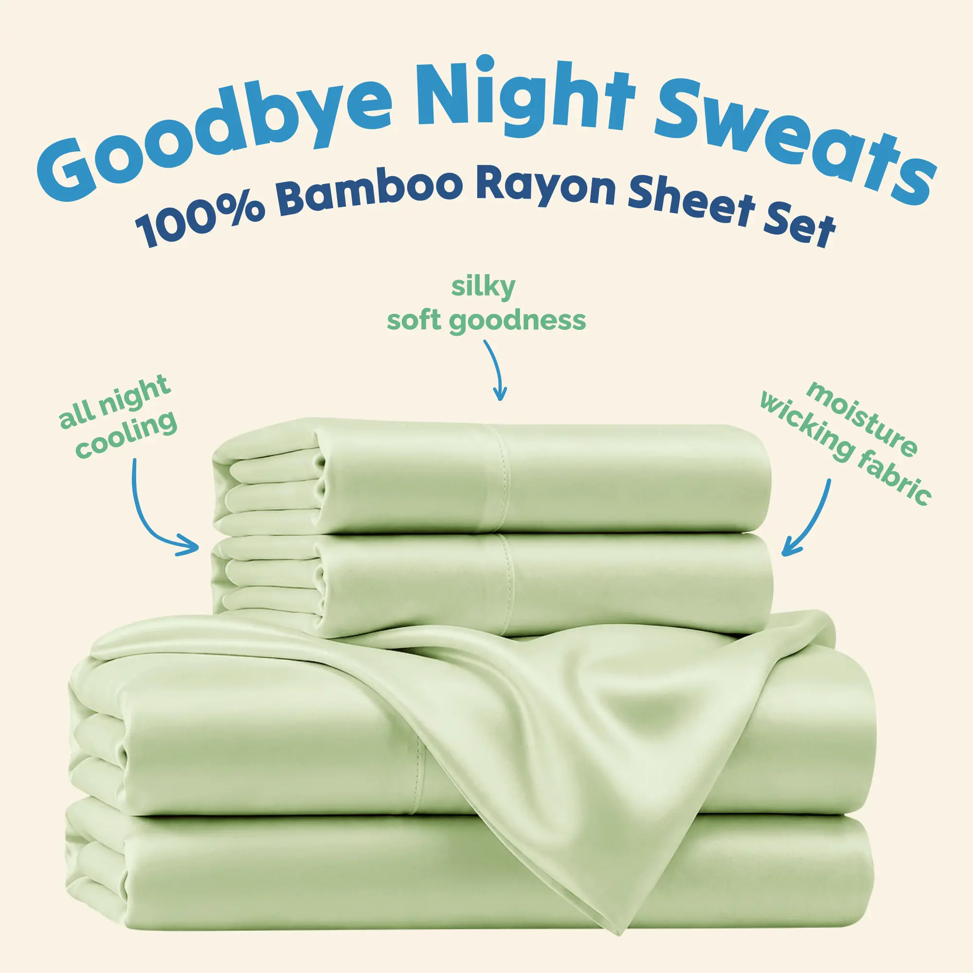 CGK | Bamboo Cooling Sheet Set - 100% Rayon From Bamboo, Cooling & Breathable, Moisture-Wicking, Lightweight, Machine Washable