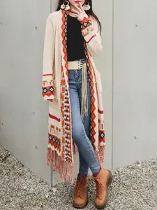 Women's Long Sleeve Loose-Fitting Cardigan, Casual Plain Design, Fall & Winter Essential, Perfect for Daily Wear, Aesthetic Womenswear Lady