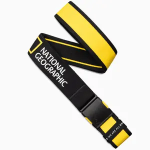 National Geographic Adventure Belt - Yellow & Black Inspirational Design for Chasing Stories and Adventures