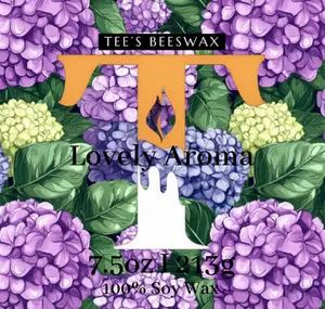 Tee's Beeswax Lovely Aroma 7.5oz 21.3g 100% Soy Wax Love Spell Candles with Ripe Berries & Exotic Florals for Romance